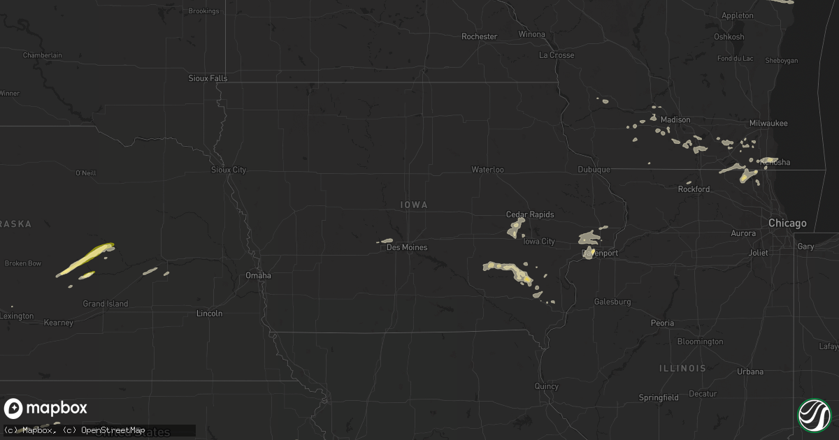 Hail map in Iowa on September 3, 2014