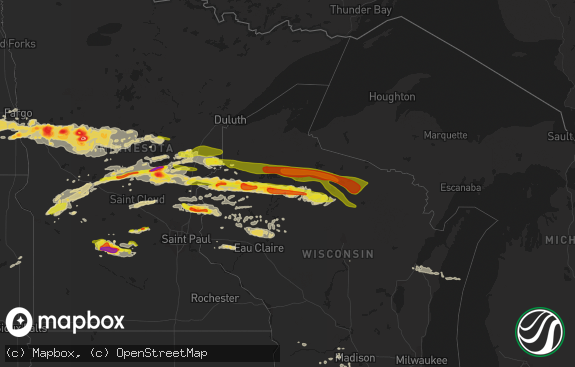 Hail map preview on 09-03-2014