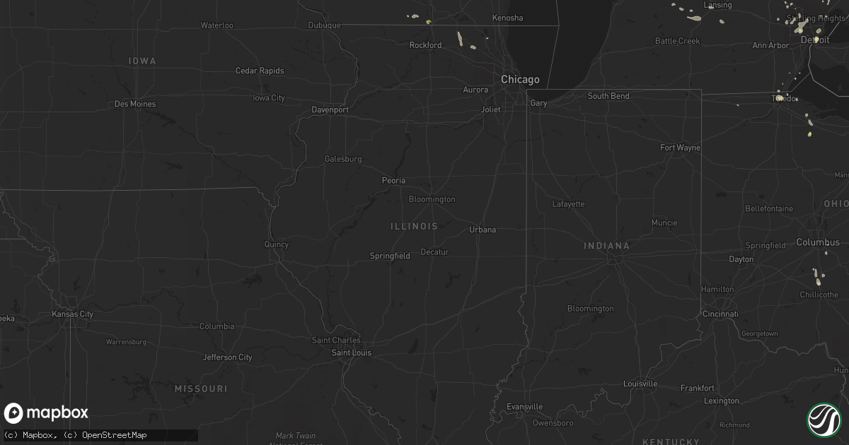 Hail map in Illinois on September 3, 2015