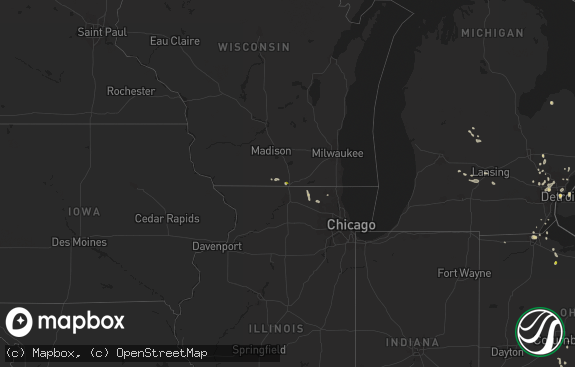 Hail map preview on 09-03-2015