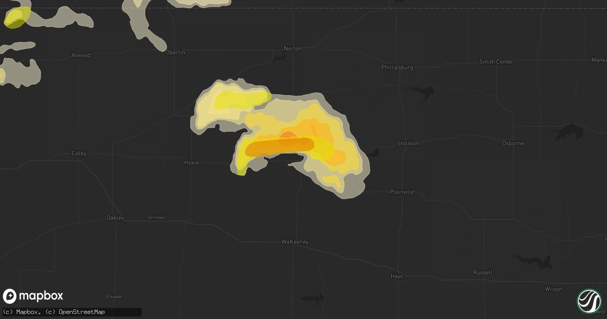 Hail map in Hill City, KS on September 3, 2016