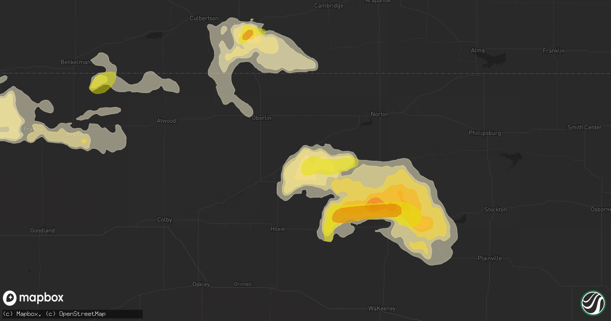 Hail map in Jennings, KS on September 3, 2016