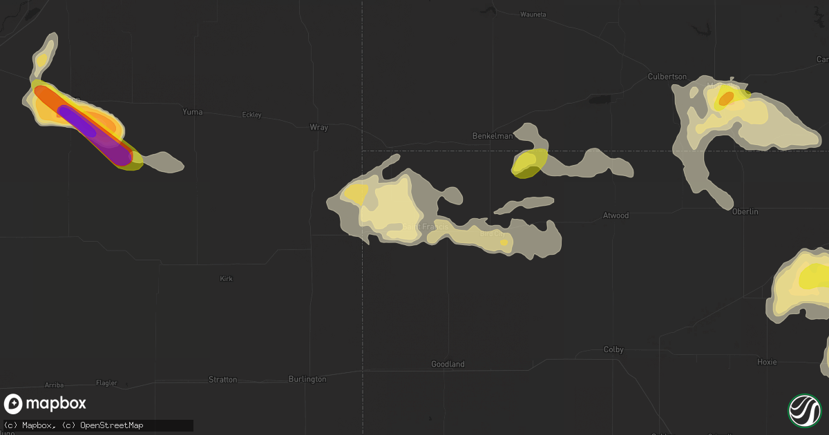 Hail map in Saint Francis, KS on September 3, 2016