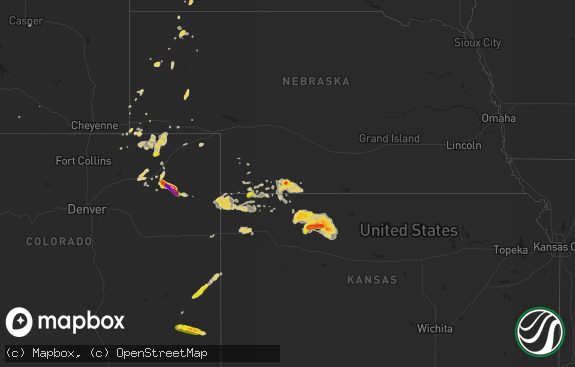 Hail map preview on 09-03-2016