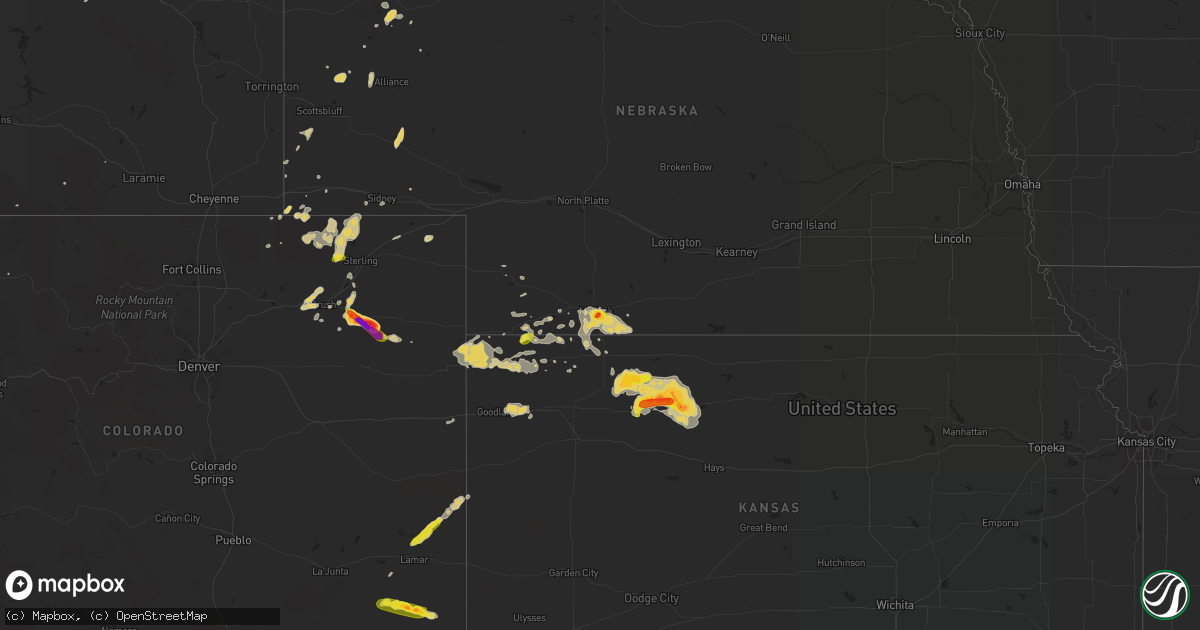 Hail map on September 3, 2016