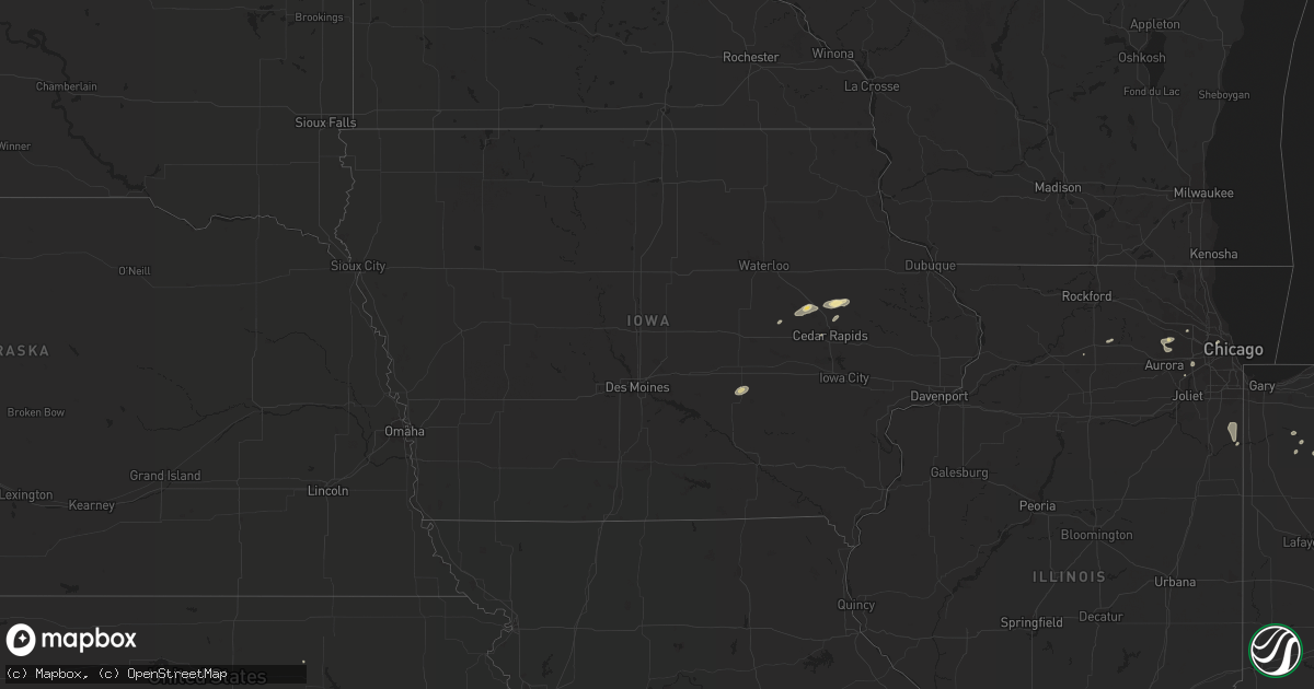 Hail map in Iowa on September 3, 2018