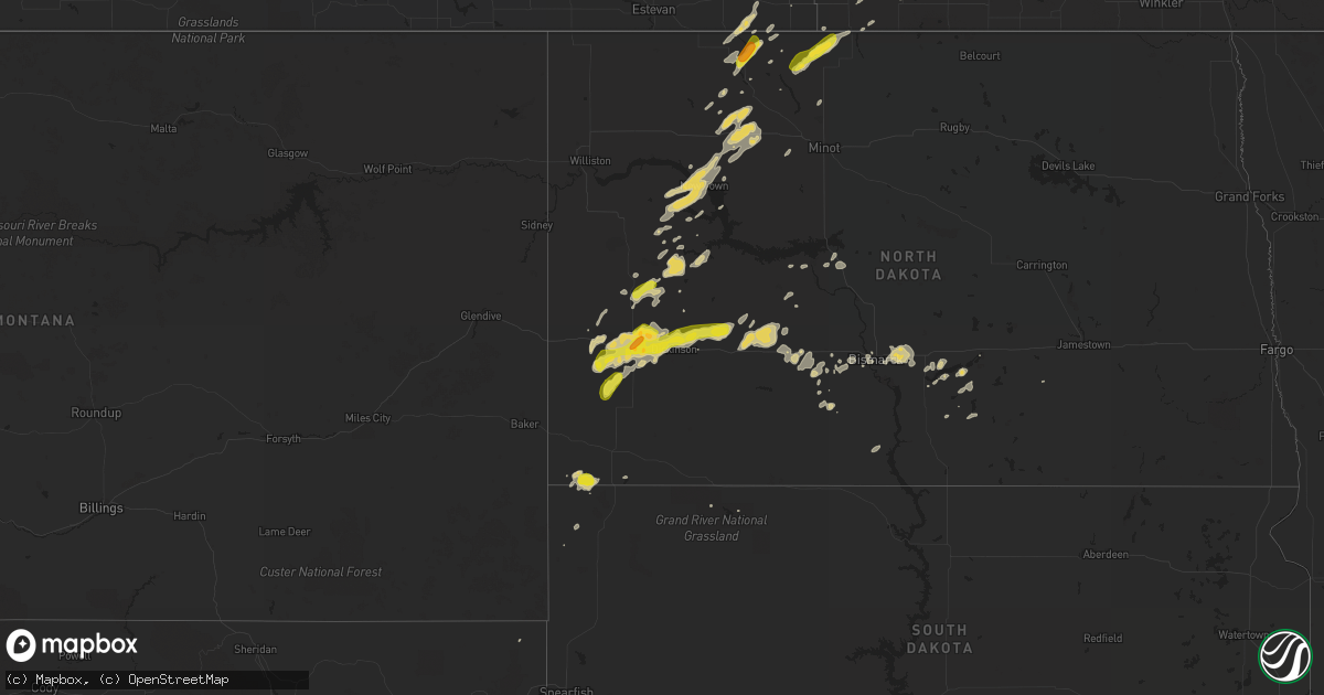Hail map on September 3, 2018