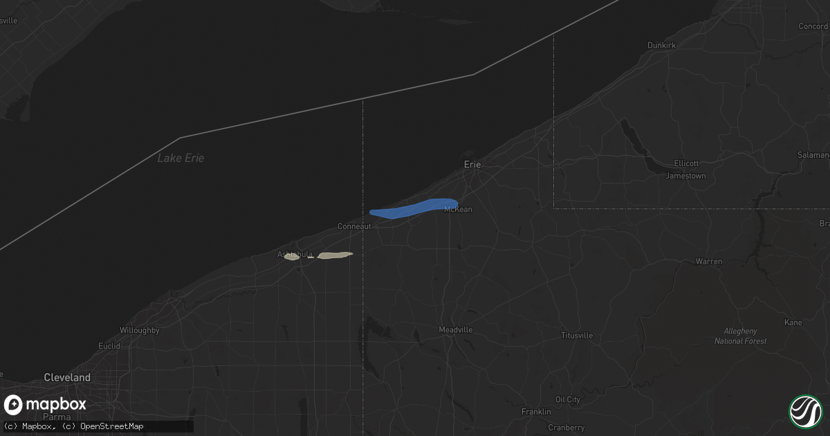 Hail map in Girard, PA on September 3, 2019