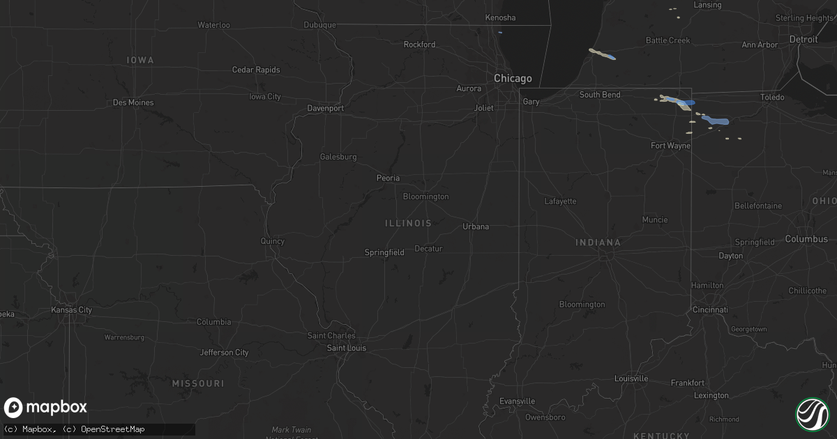 Hail map in Illinois on September 3, 2019