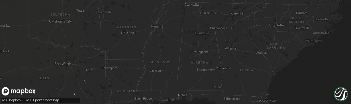 Hail map on September 3, 2020