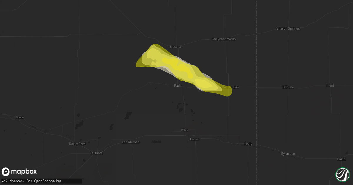 Hail map in Eads, CO on September 3, 2021