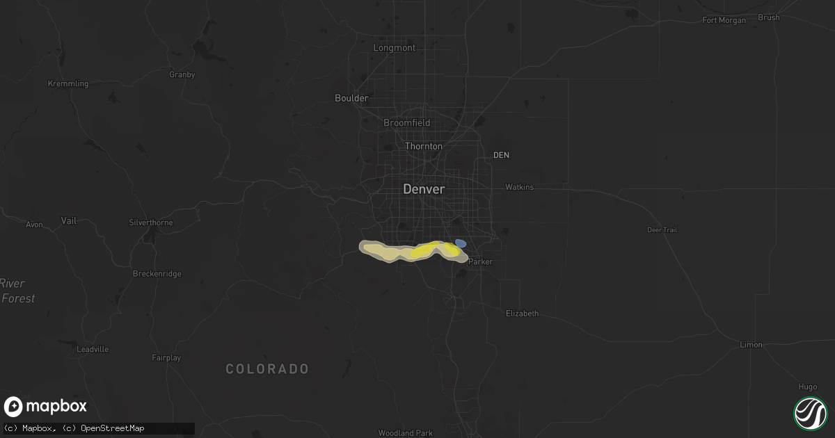 Hail map in Englewood, CO on September 3, 2021