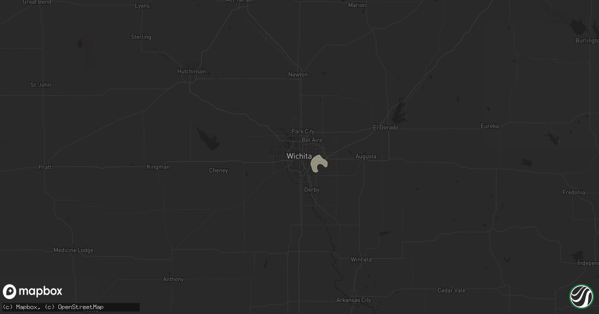 Hail map in Wichita, KS on September 3, 2021