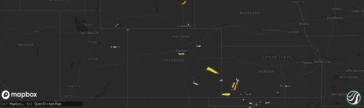 Hail map on September 3, 2021