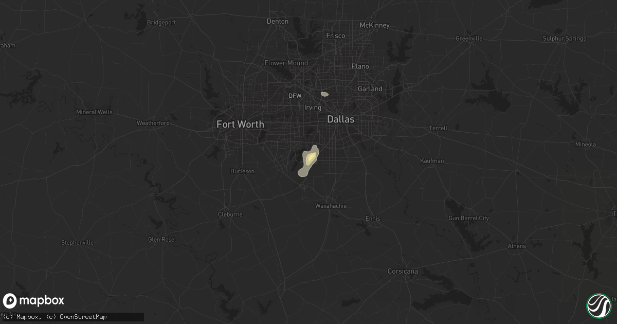 Hail map in Cedar Hill, TX on September 3, 2022