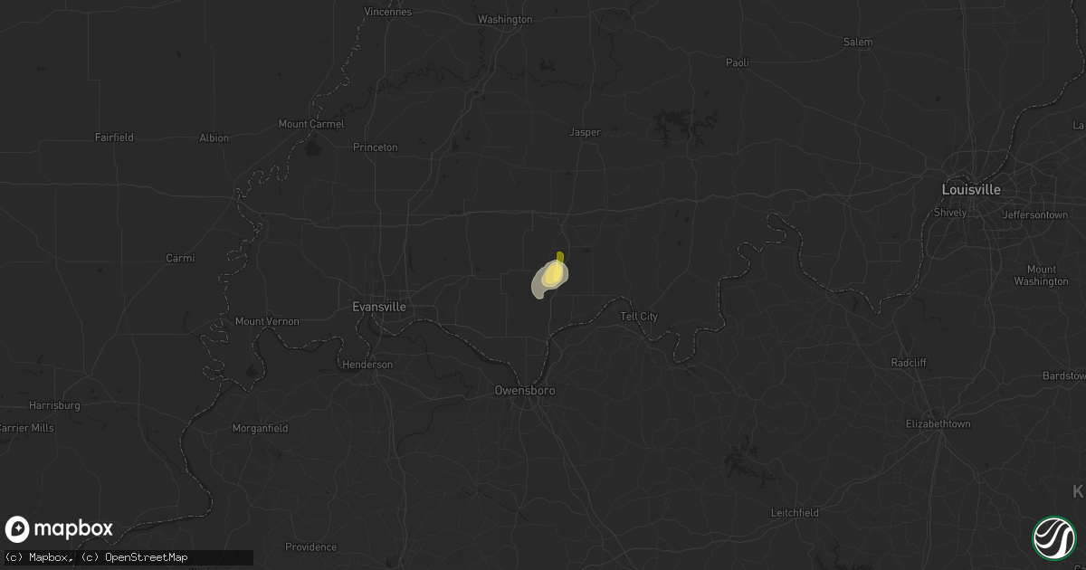 Hail map in Chrisney, IN on September 3, 2022