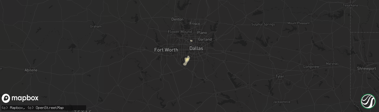 Hail map in Duncanville, TX on September 3, 2022
