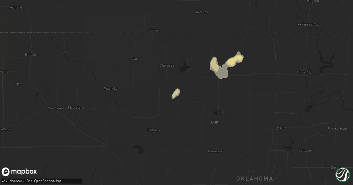 Hail map in Helena, OK on September 3, 2022