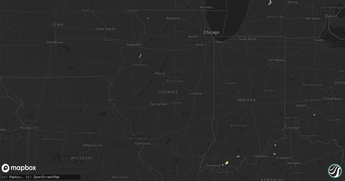 Hail map in Illinois on September 3, 2022