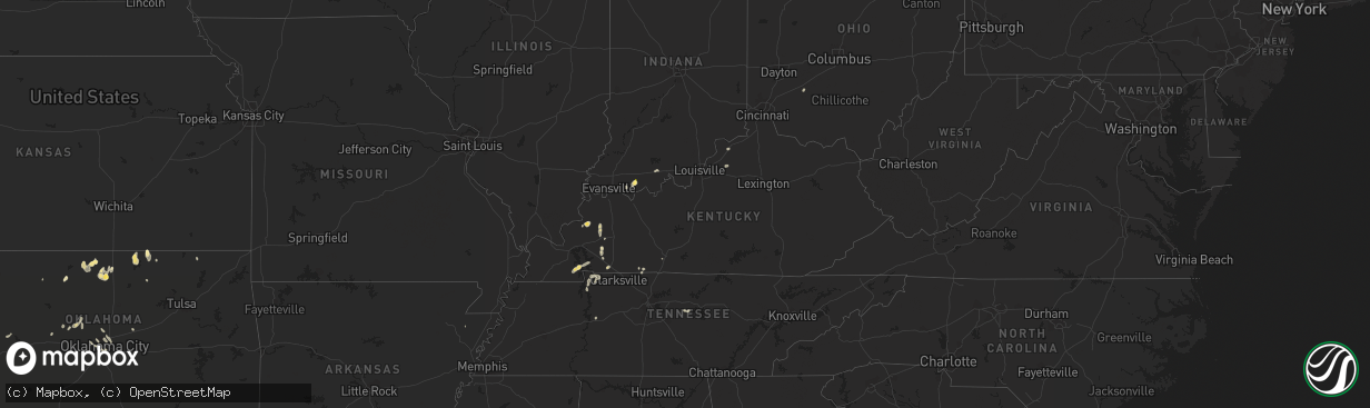 Hail map in Kentucky on September 3, 2022
