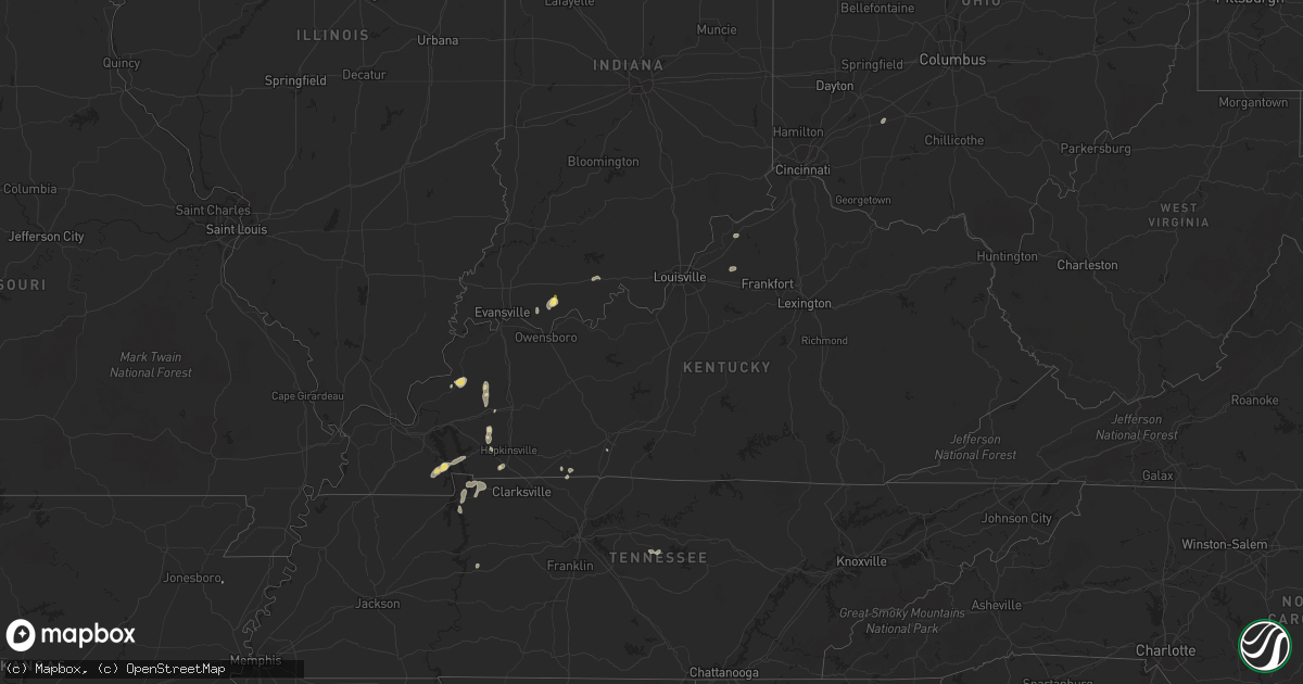Hail map in Kentucky on September 3, 2022