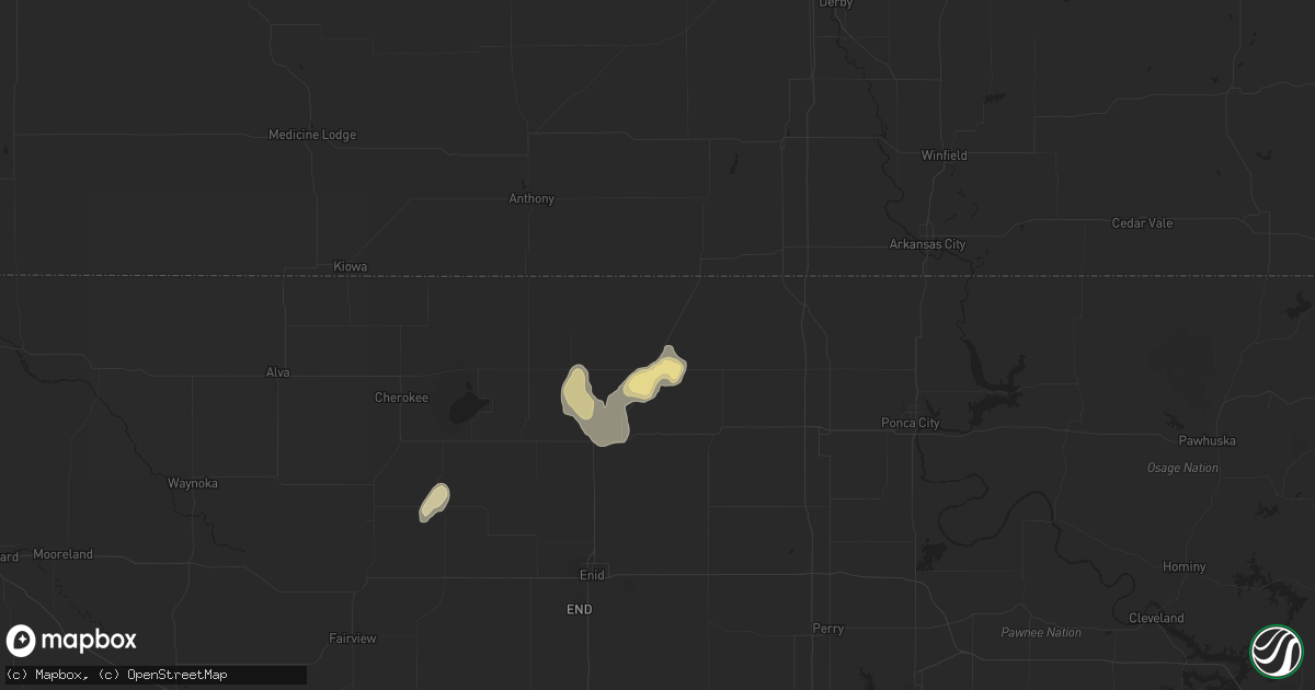 Hail map in Medford, OK on September 3, 2022