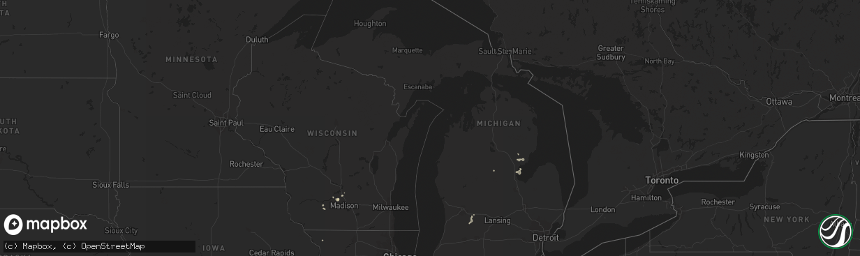 Hail map in Michigan on September 3, 2022