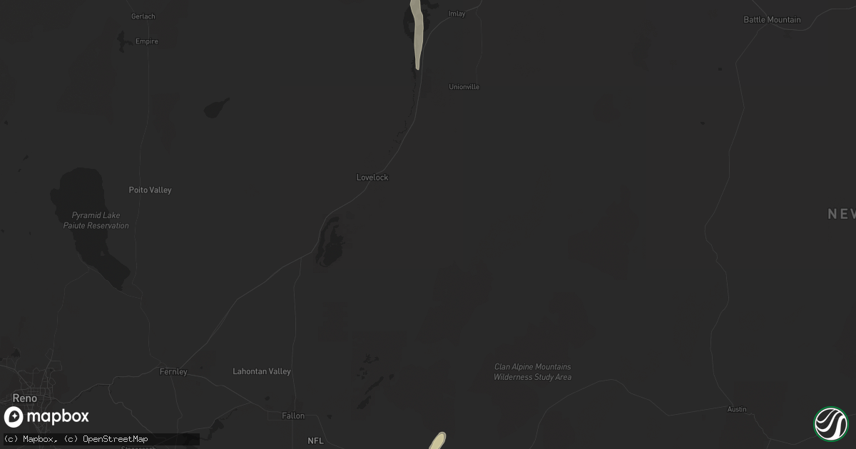 Hail map in Fallon, NV on September 3, 2023