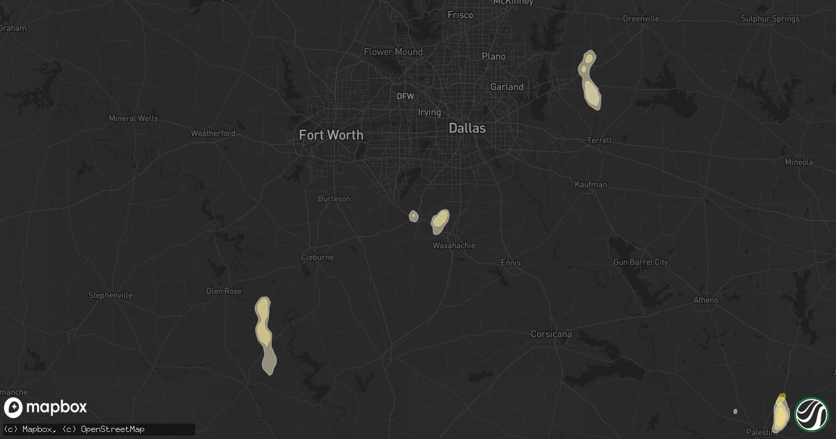 Hail map in Midlothian, TX on September 3, 2023