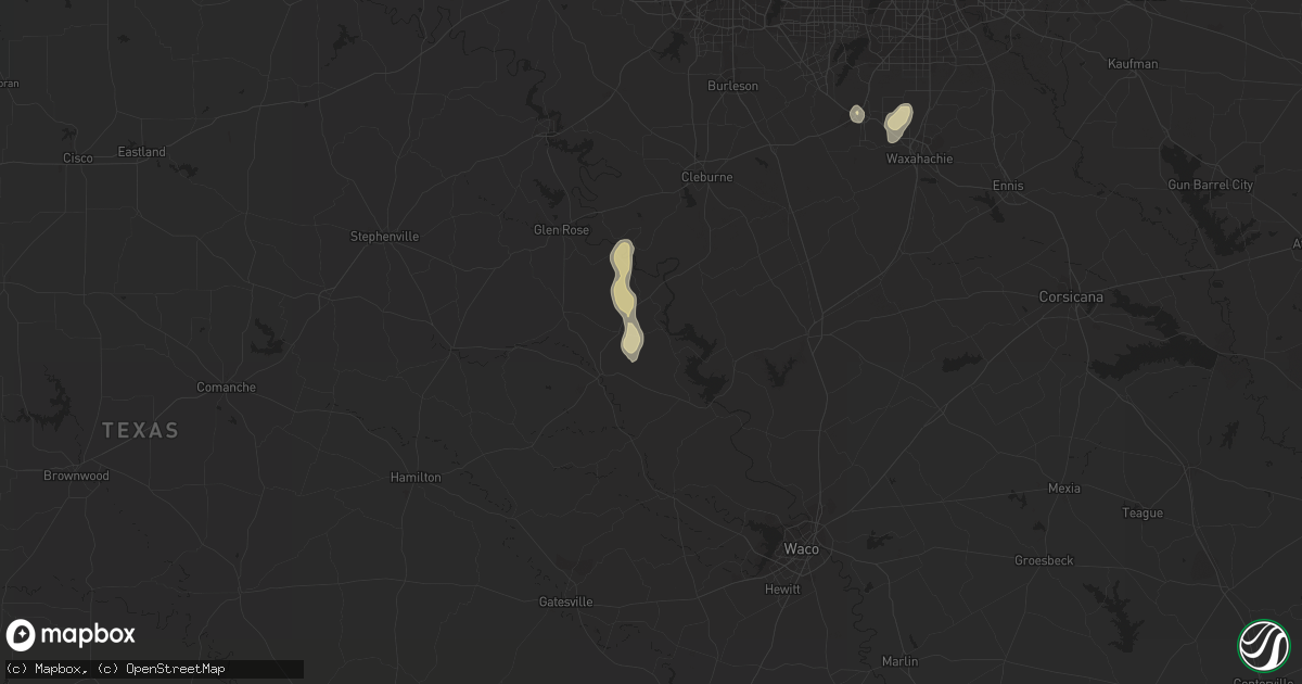 Hail map in Morgan, TX on September 3, 2023