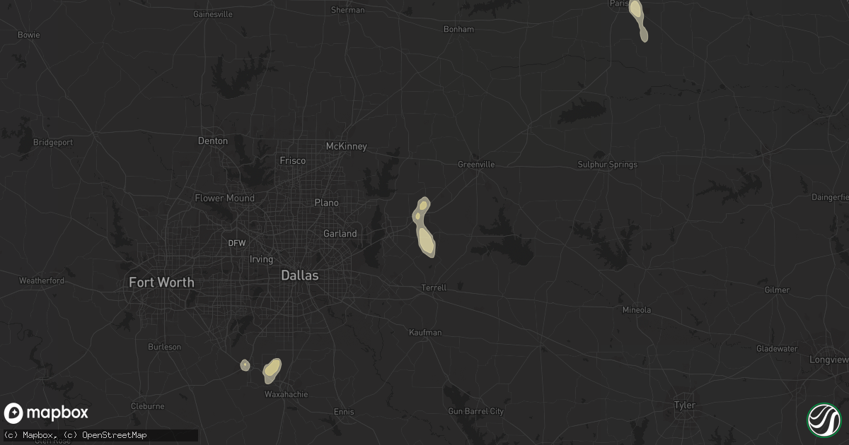 Hail map in Royse City, TX on September 3, 2023