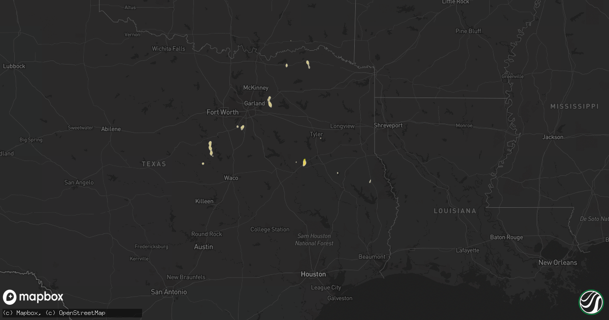Hail map on September 3, 2023