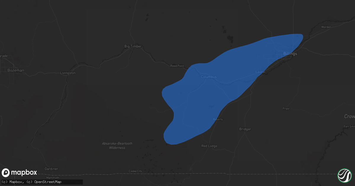 Hail map in Absarokee, MT on September 3, 2024