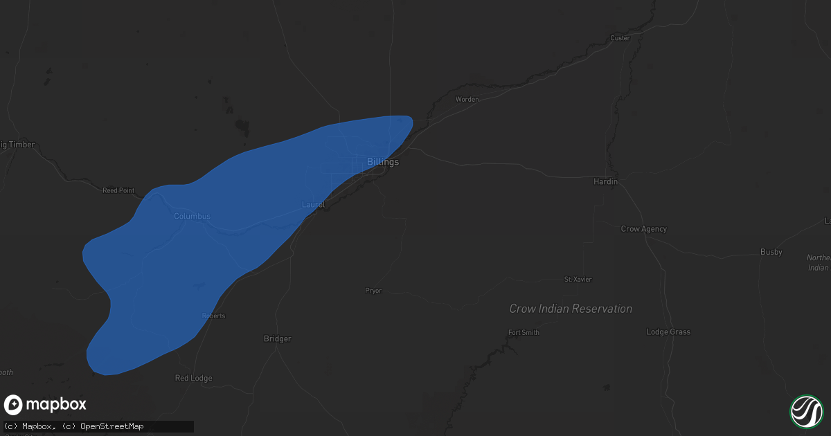 Hail map in Billings, MT on September 3, 2024
