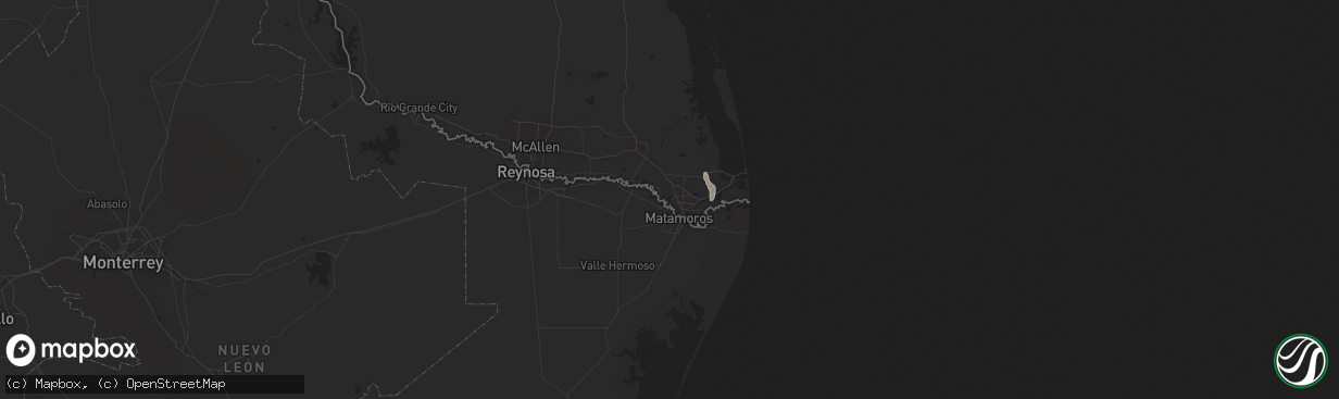 Hail map in Brownsville, TX on September 3, 2024