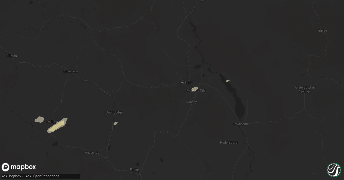 Hail map in Helena, MT on September 3, 2024
