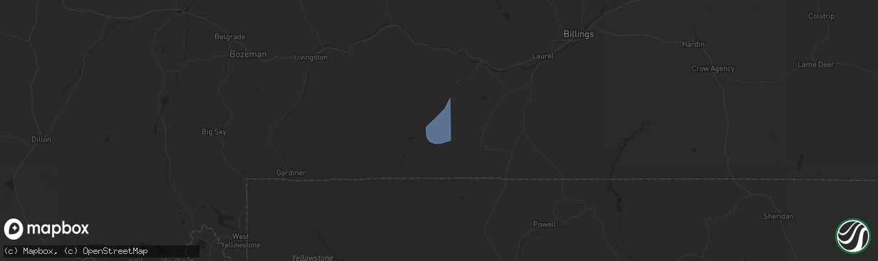 Hail map in Roscoe, MT on September 3, 2024