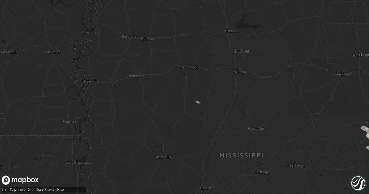 Hail map in Cruger, MS on September 3, 2025