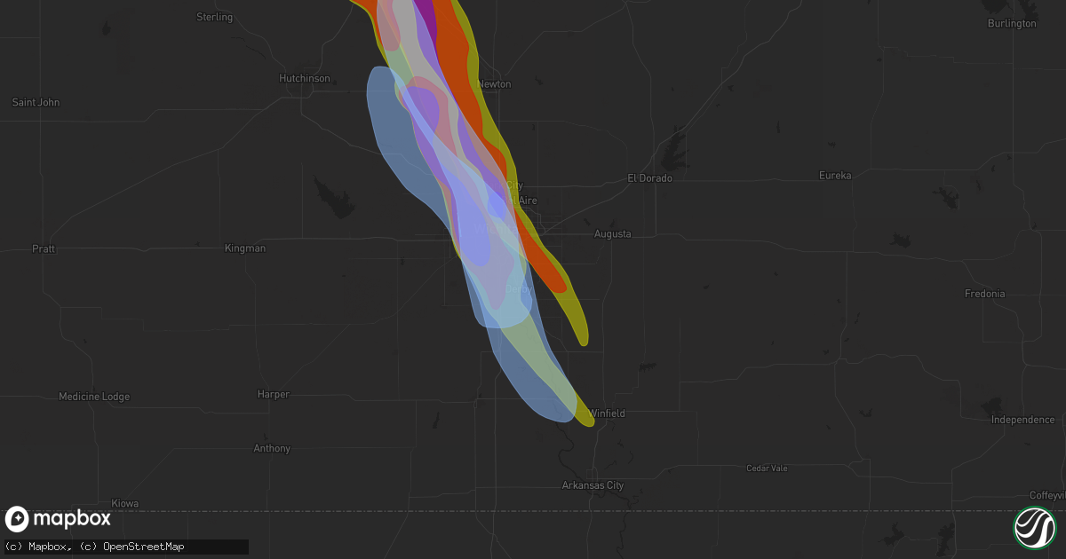Hail map in Derby, KS on September 3, 2025