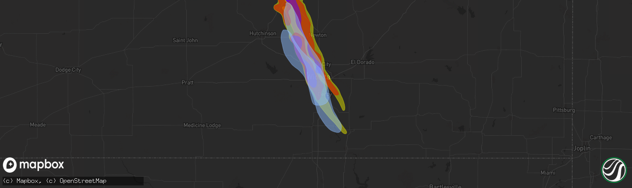 Hail map in Haysville, KS on September 3, 2025