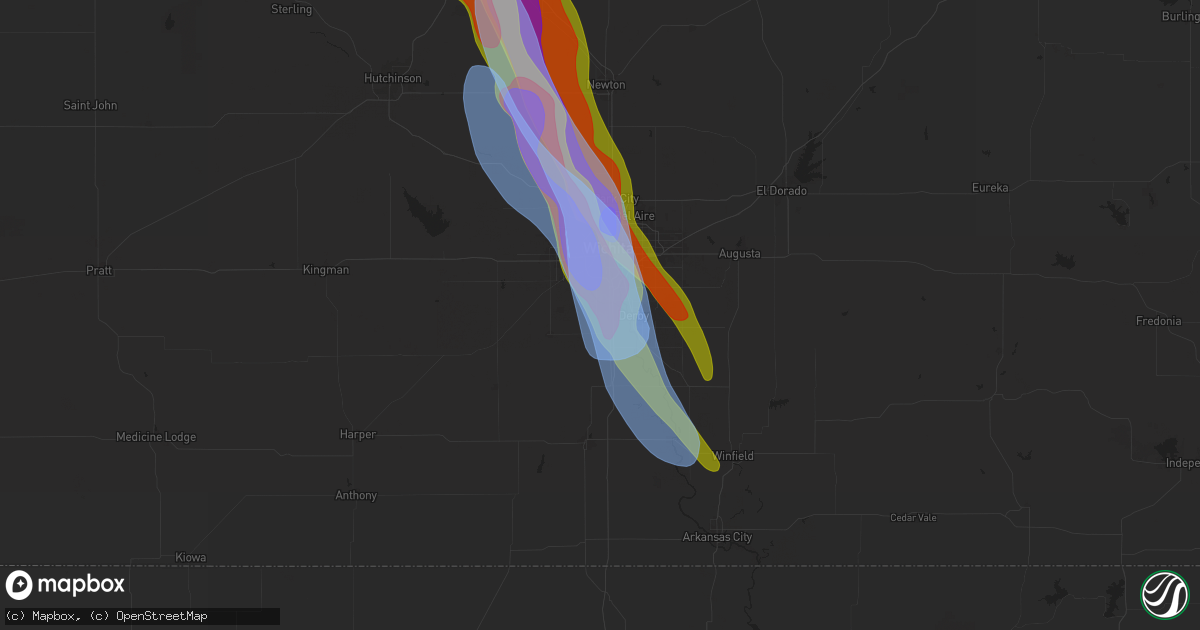 Hail map in Haysville, KS on September 3, 2025