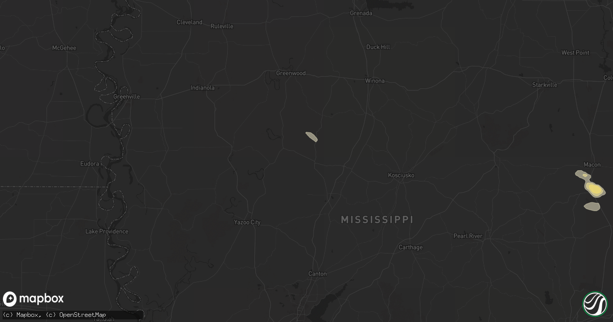 Hail map in Lexington, MS on September 3, 2025