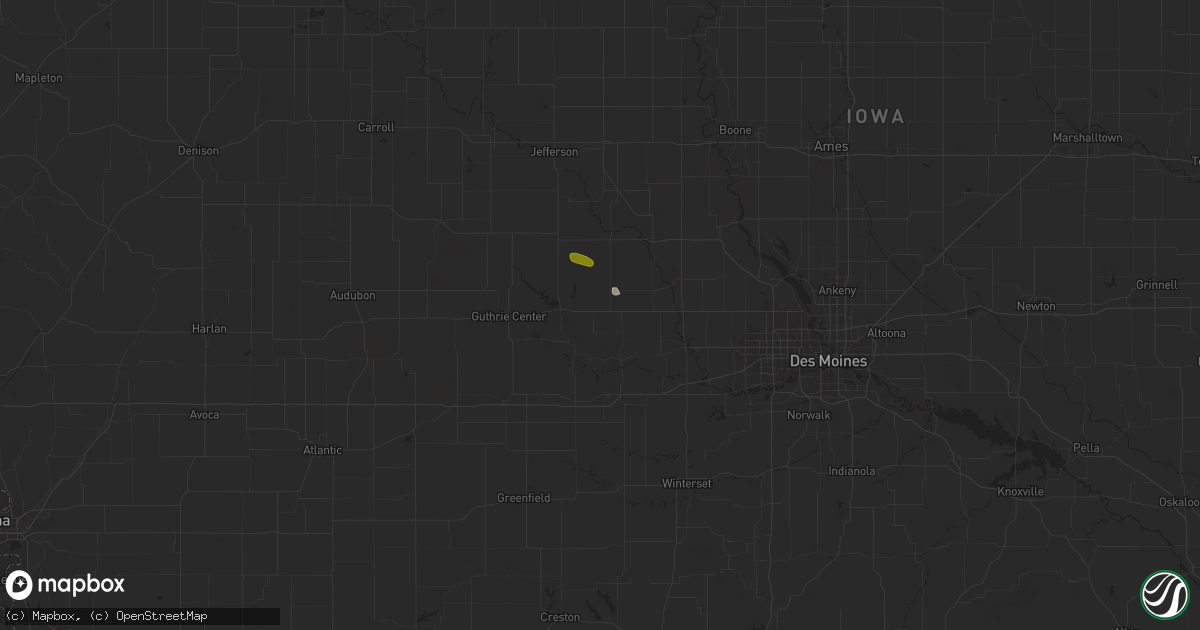 Hail map in Linden, IA on September 3, 2025