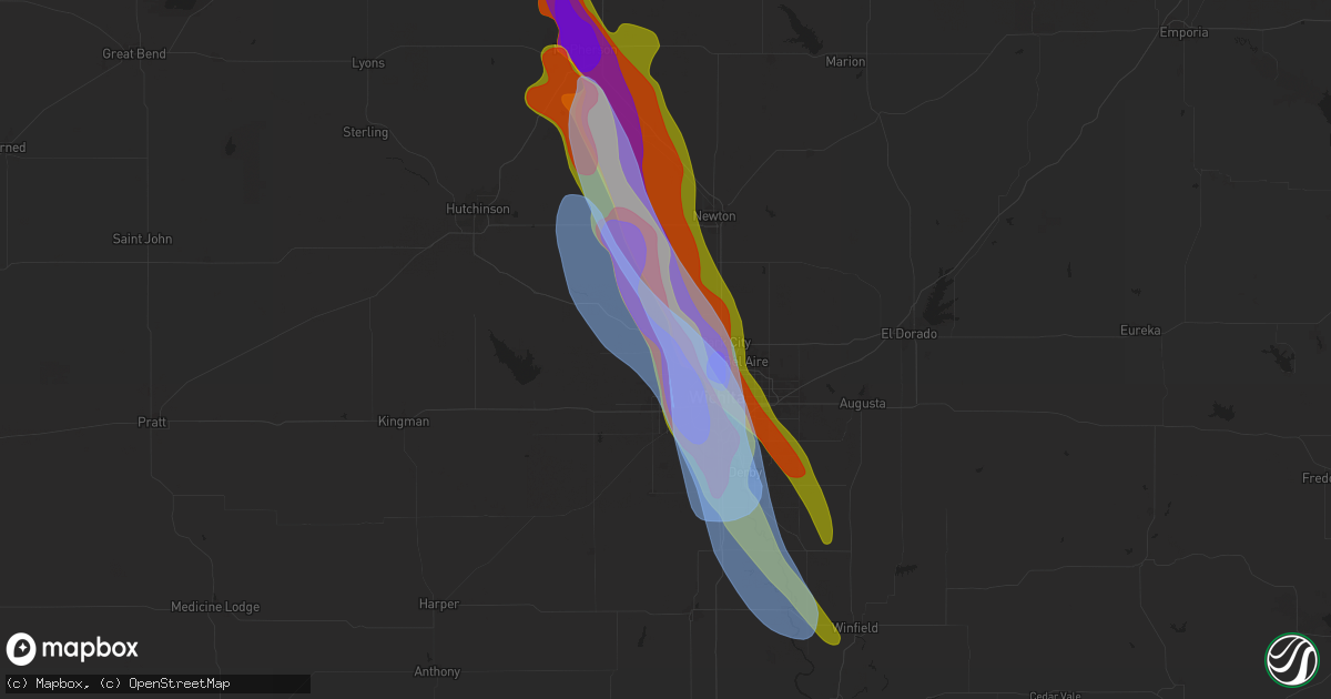 Hail map in Maize, KS on September 3, 2025
