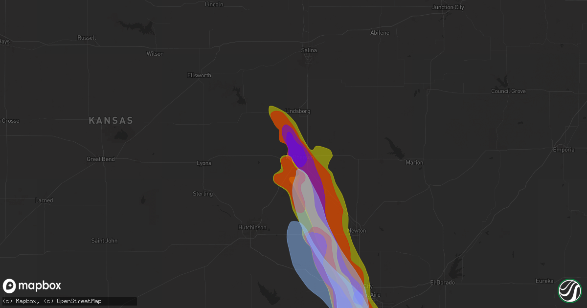 Hail map in Mcpherson, KS on September 3, 2025