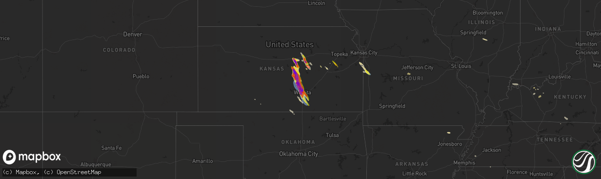 Hail map on September 3, 2025