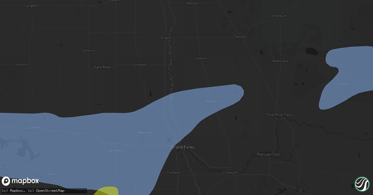 Hail map in Alvarado, MN on September 3, 2026