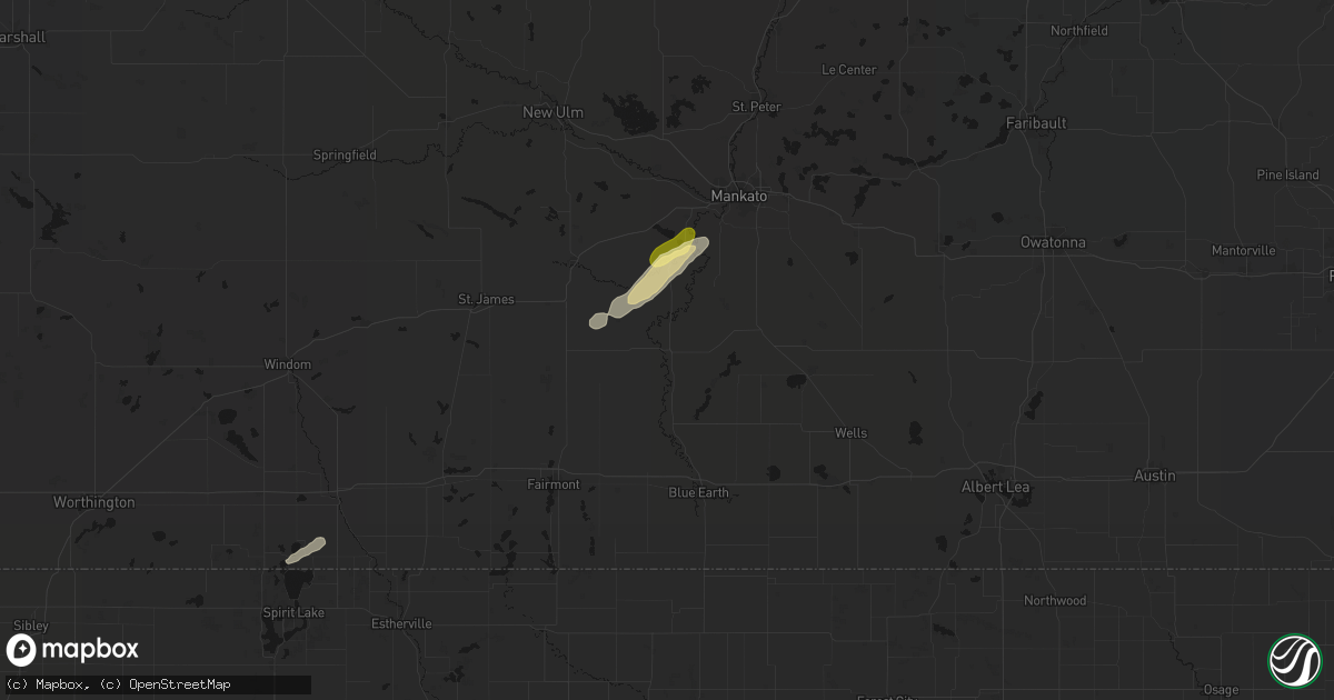 Hail map in Amboy, MN on September 3, 2026