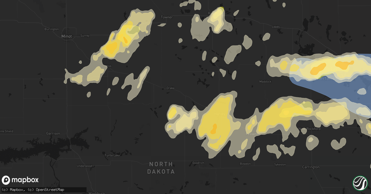 Hail map in Anamoose, ND on September 3, 2026