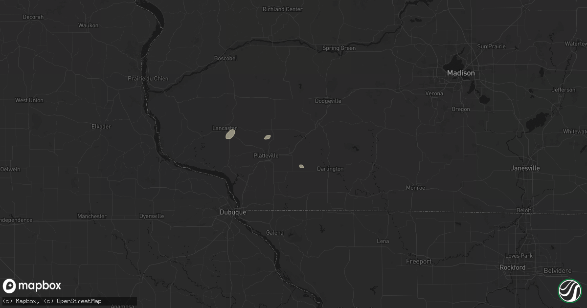 Hail map in Belmont, WI on September 3, 2026